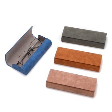 Handmade sheepskin grain glasses case by Zhihe for storing glasses