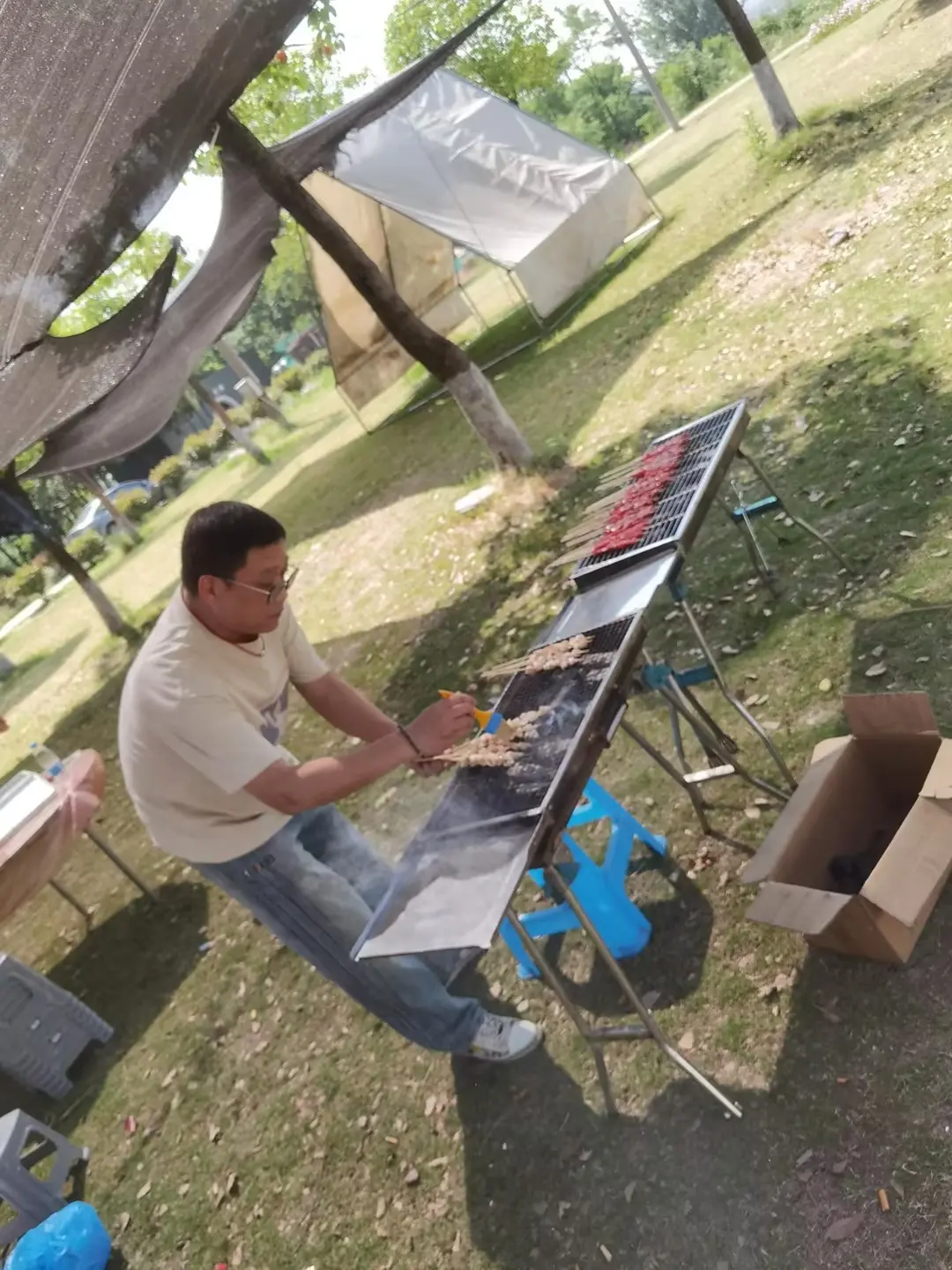 Danyang Zhihe Import and Export Trading Co., Ltd. team building activity - barbecue feast