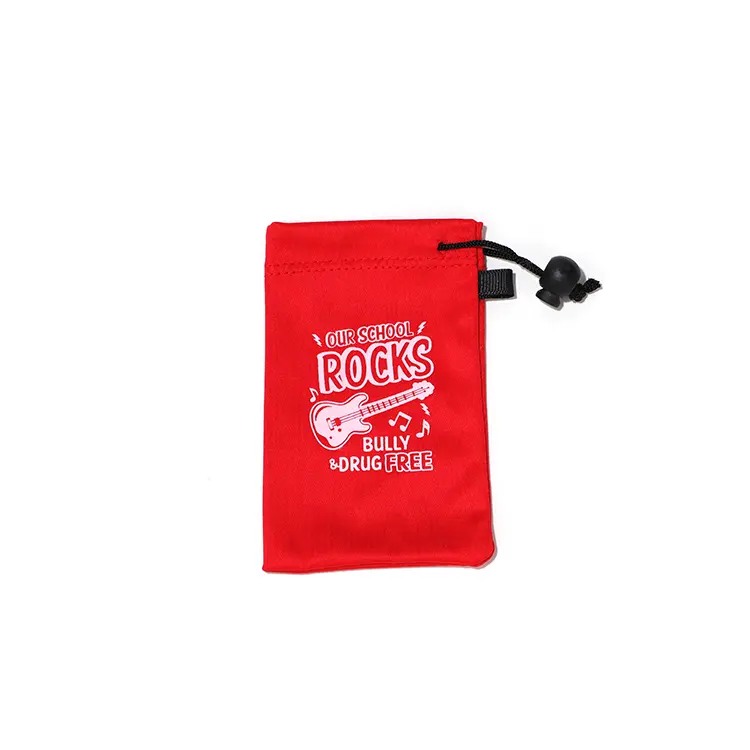 Red glasses pouch by Zhihe for storing glasses