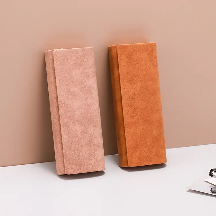 Handmade sheepskin grain glasses case by Zhihe for storing glasses