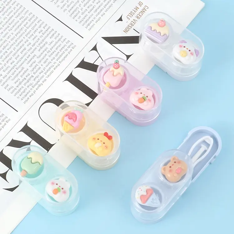 Colourful Cartoon Contact Lens Case by Zhihe for storing contact lenses